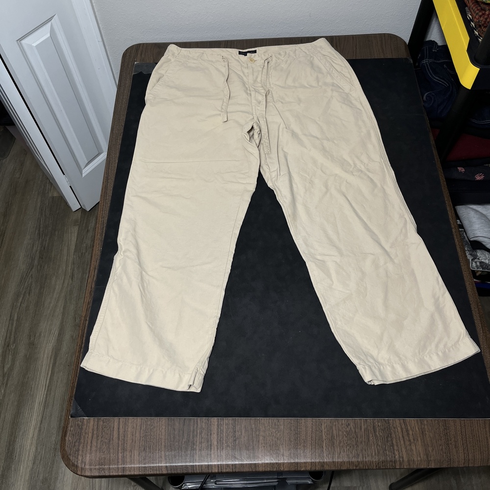 Banana Republic Heritage Pants Mens 36x30 Baggy Linen Cotton Chino Drawstring